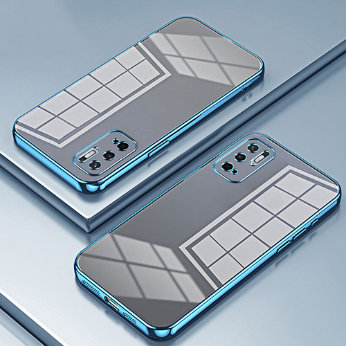 Ultra-thin Transparent TPU Soft Case Cover SY1 for Xiaomi Redmi Note 10 5G Blue