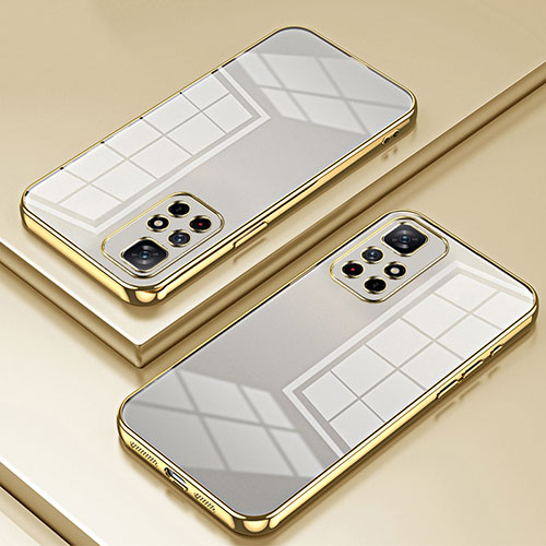 Ultra-thin Transparent TPU Soft Case Cover SY1 for Xiaomi Redmi Note 11 5G Gold