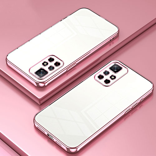 Ultra-thin Transparent TPU Soft Case Cover SY1 for Xiaomi Redmi Note 11 5G Rose Gold