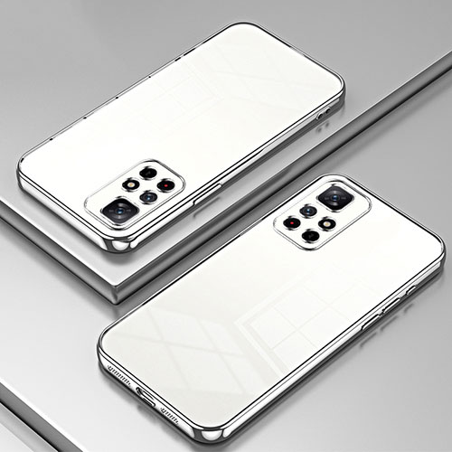 Ultra-thin Transparent TPU Soft Case Cover SY1 for Xiaomi Redmi Note 11 5G Silver