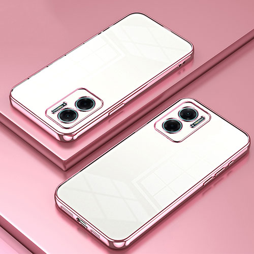 Ultra-thin Transparent TPU Soft Case Cover SY1 for Xiaomi Redmi Note 11E 5G Rose Gold