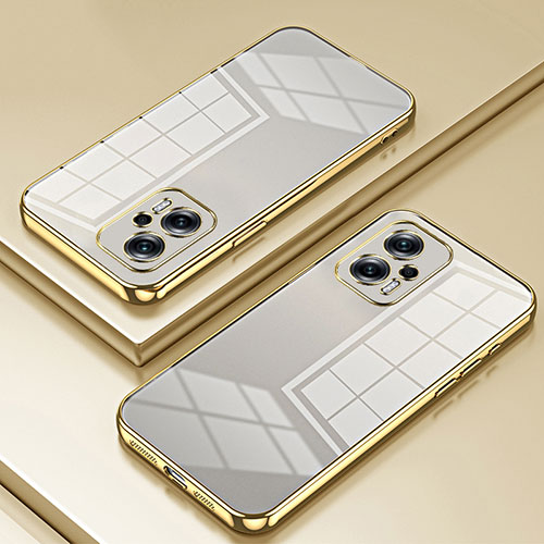 Ultra-thin Transparent TPU Soft Case Cover SY1 for Xiaomi Redmi Note 11T Pro 5G Gold