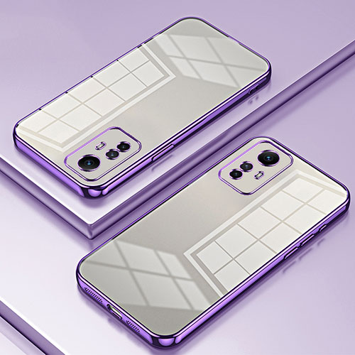 Ultra-thin Transparent TPU Soft Case Cover SY1 for Xiaomi Redmi Note 12S Purple