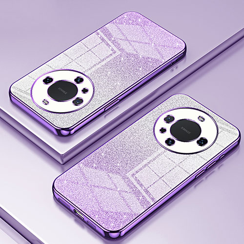 Ultra-thin Transparent TPU Soft Case Cover SY2 for Huawei Mate 60 Pro Purple