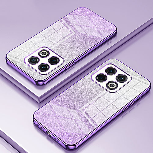 Ultra-thin Transparent TPU Soft Case Cover SY2 for OnePlus 10 Pro 5G Purple