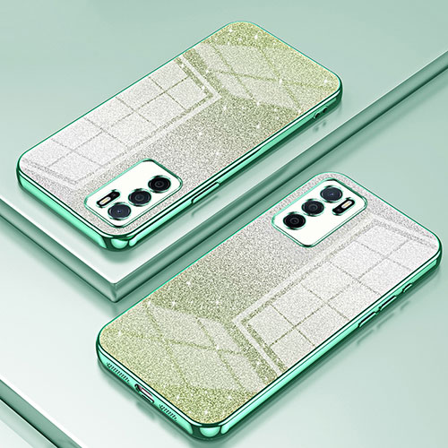 Ultra-thin Transparent TPU Soft Case Cover SY2 for Oppo A16 Green