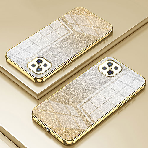 Ultra-thin Transparent TPU Soft Case Cover SY2 for Oppo A92s 5G Gold