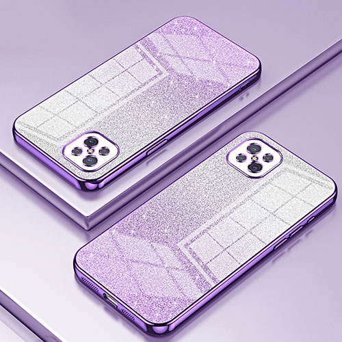 Ultra-thin Transparent TPU Soft Case Cover SY2 for Oppo A92s 5G Purple