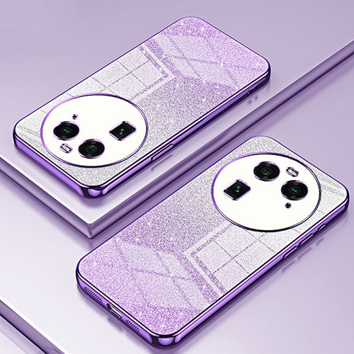 Ultra-thin Transparent TPU Soft Case Cover SY2 for Oppo Find X6 5G Purple