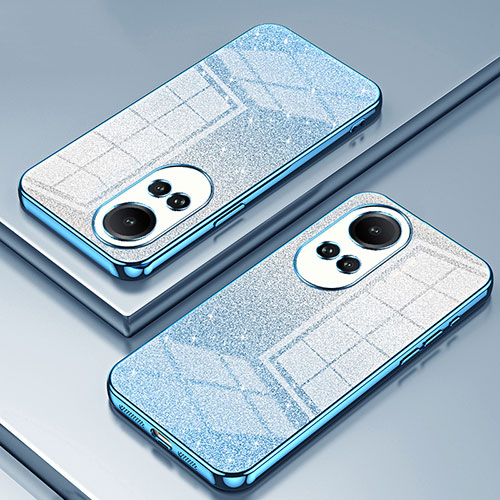 Ultra-thin Transparent TPU Soft Case Cover SY2 for Oppo Reno10 Pro 5G Blue