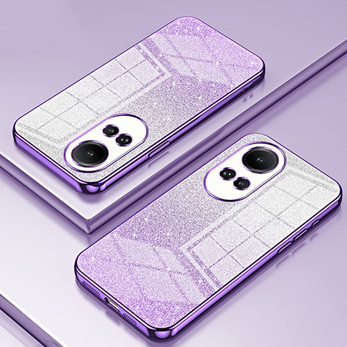 Ultra-thin Transparent TPU Soft Case Cover SY2 for Oppo Reno10 Pro 5G Purple
