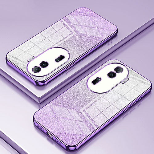 Ultra-thin Transparent TPU Soft Case Cover SY2 for Oppo Reno11 Pro 5G Purple