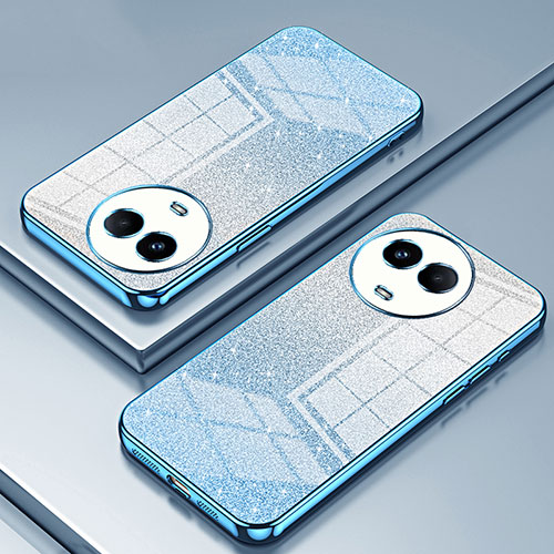 Ultra-thin Transparent TPU Soft Case Cover SY2 for Realme V50 5G Blue