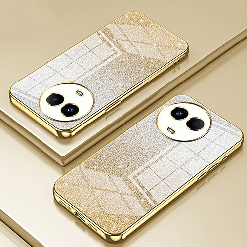 Ultra-thin Transparent TPU Soft Case Cover SY2 for Realme V50 5G Gold