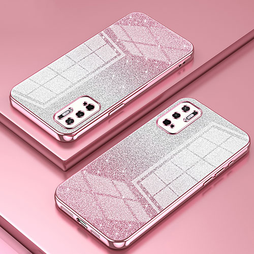 Ultra-thin Transparent TPU Soft Case Cover SY2 for Xiaomi Redmi Note 10 5G Rose Gold