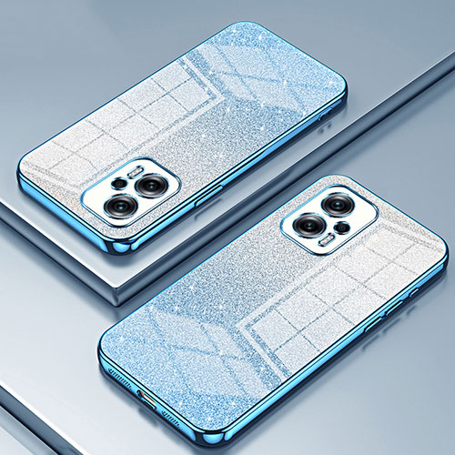 Ultra-thin Transparent TPU Soft Case Cover SY2 for Xiaomi Redmi Note 11T Pro 5G Blue