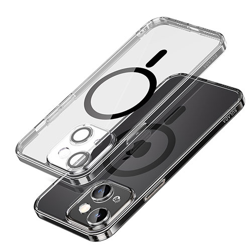 Ultra-thin Transparent TPU Soft Case Cover with Mag-Safe Magnetic LD1 for Apple iPhone 14 Plus Black