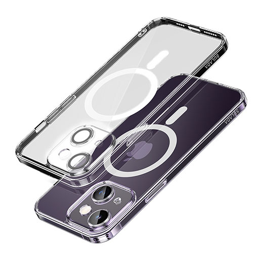 Ultra-thin Transparent TPU Soft Case Cover with Mag-Safe Magnetic LD1 for Apple iPhone 15 Clear