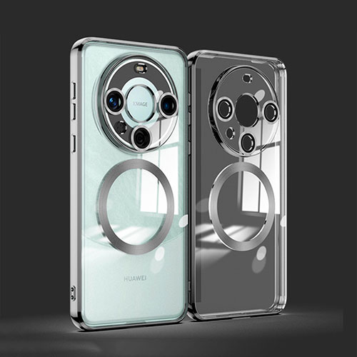 Ultra-thin Transparent TPU Soft Case Cover with Mag-Safe Magnetic P01 for Huawei Mate 60 Pro Black