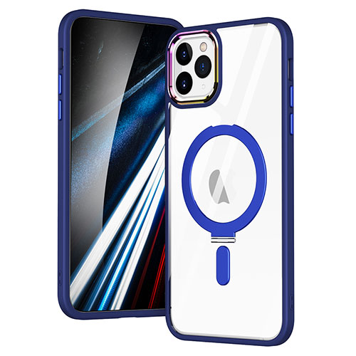 Ultra-thin Transparent TPU Soft Case Cover with Mag-Safe Magnetic SD1 for Apple iPhone 11 Pro Blue