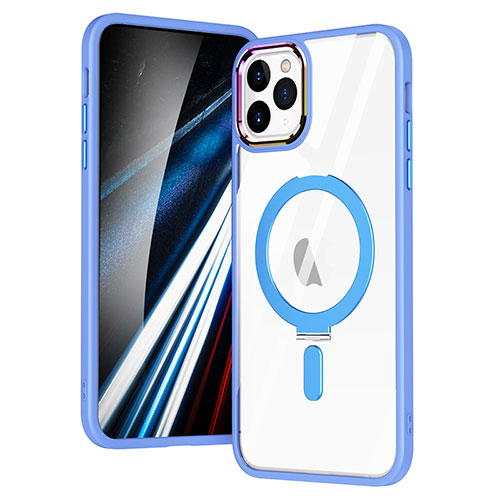 Ultra-thin Transparent TPU Soft Case Cover with Mag-Safe Magnetic SD1 for Apple iPhone 11 Pro Max Sky Blue