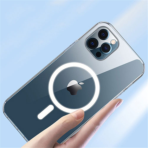 Ultra-thin Transparent TPU Soft Case Cover with Mag-Safe Magnetic XD3 for Apple iPhone 13 Pro Max Clear