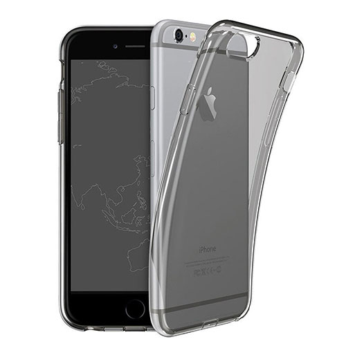 Ultra-thin Transparent TPU Soft Case for Apple iPhone 6 Plus Dark Gray