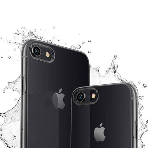 Ultra-thin Transparent TPU Soft Case for Apple iPhone SE3 2022 Black