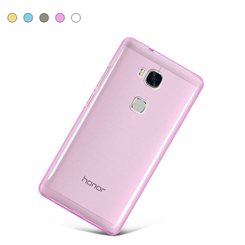 Ultra-thin Transparent TPU Soft Case for Huawei Honor Play 5X Pink