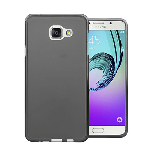 Ultra-thin Transparent TPU Soft Case for Samsung Galaxy A7 (2016) A7100 Black