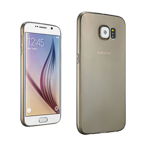 Ultra-thin Transparent TPU Soft Case for Samsung Galaxy S6 Duos SM-G920F G9200 Gray