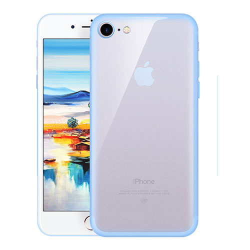 Ultra-thin Transparent TPU Soft Case H01 for Apple iPhone SE3 2022 Sky Blue