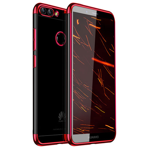 Ultra-thin Transparent TPU Soft Case H01 for Huawei Enjoy 7S Red