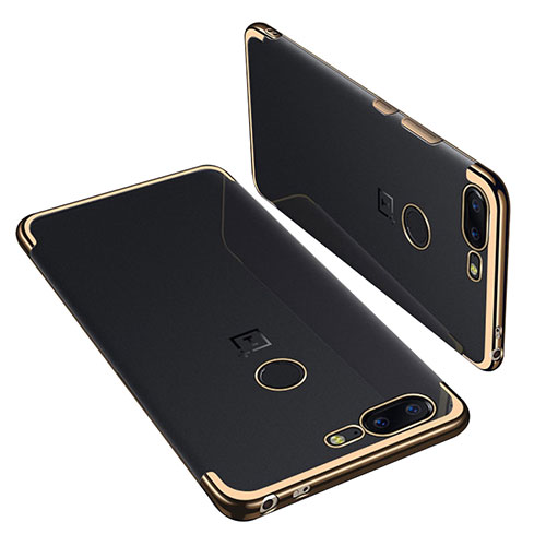 Ultra-thin Transparent TPU Soft Case H01 for OnePlus 5T A5010 Gold