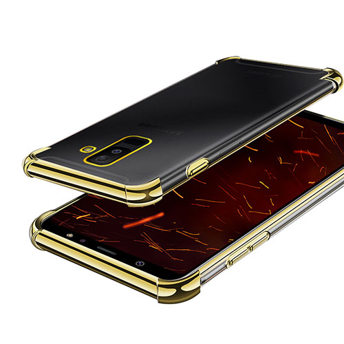 Ultra-thin Transparent TPU Soft Case H01 for Samsung Galaxy A6 Plus (2018) Gold