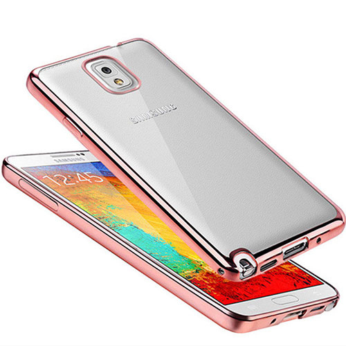 Ultra-thin Transparent TPU Soft Case H01 for Samsung Galaxy Note 3 N9000 Rose Gold