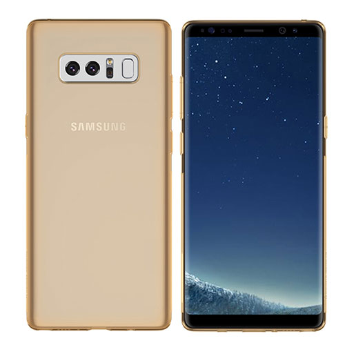 Ultra-thin Transparent TPU Soft Case H01 for Samsung Galaxy Note 8 Duos N950F Gold