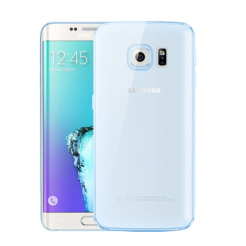 Ultra-thin Transparent TPU Soft Case H01 for Samsung Galaxy S6 Edge+ Plus SM-G928F Blue