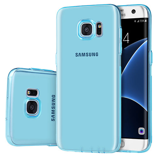 Ultra-thin Transparent TPU Soft Case H01 for Samsung Galaxy S7 Edge G935F Blue