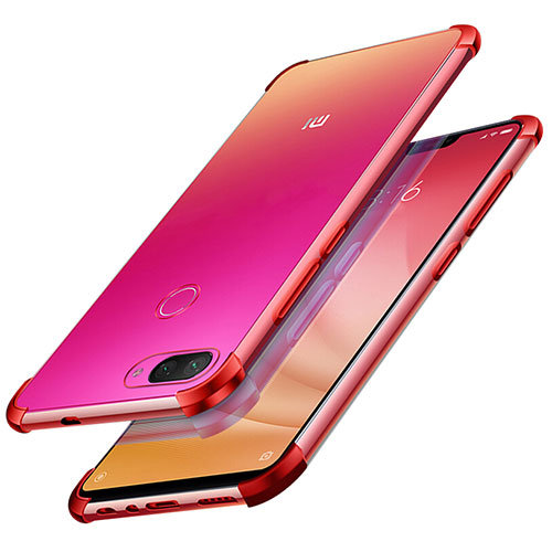 Ultra-thin Transparent TPU Soft Case H01 for Xiaomi Mi 8 Lite Red