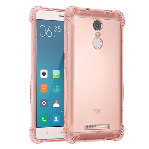 Ultra-thin Transparent TPU Soft Case H01 for Xiaomi Redmi Note 3 MediaTek Pink