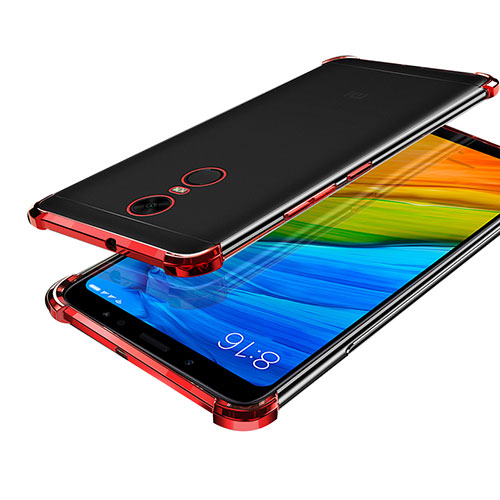 Ultra-thin Transparent TPU Soft Case H01 for Xiaomi Redmi Note 5 Indian Version Red