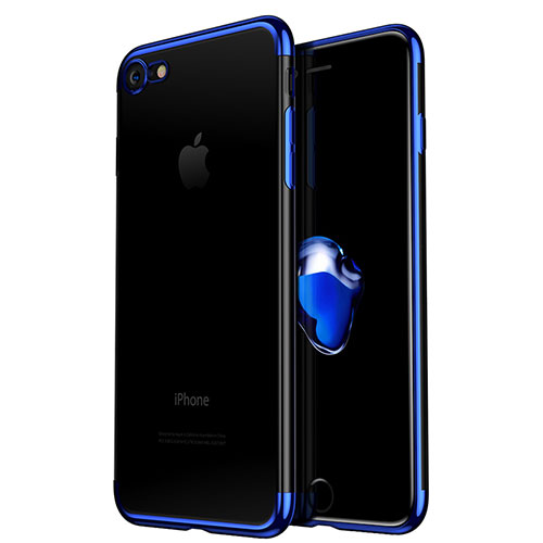 Ultra-thin Transparent TPU Soft Case H02 for Apple iPhone 6 Plus Blue