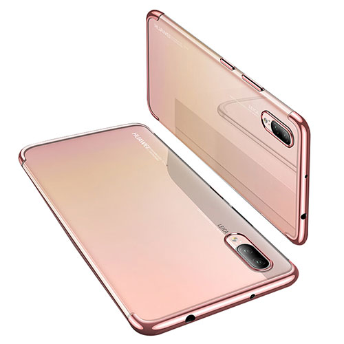 Ultra-thin Transparent TPU Soft Case H02 for Huawei P20 Rose Gold