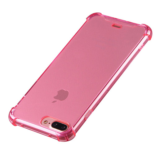 Ultra-thin Transparent TPU Soft Case H03 for Apple iPhone 8 Plus Pink