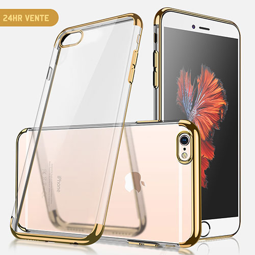 Ultra-thin Transparent TPU Soft Case H04 for Apple iPhone 7 Gold