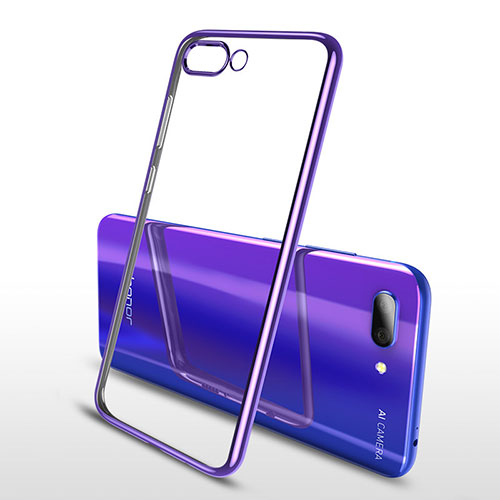 Ultra-thin Transparent TPU Soft Case H04 for Huawei Honor 10 Purple