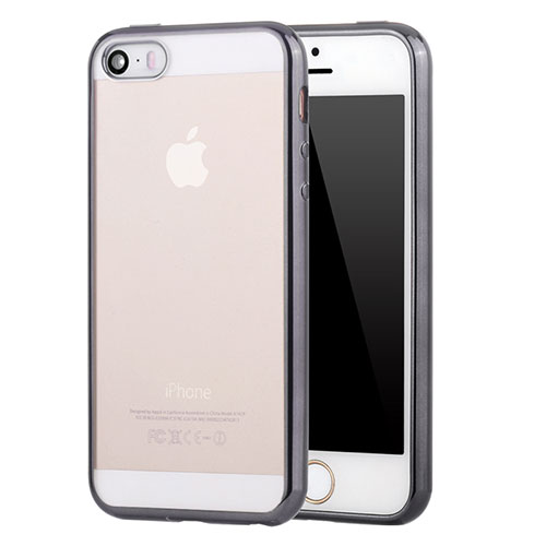 Ultra-thin Transparent TPU Soft Case H05 for Apple iPhone 5 Gray