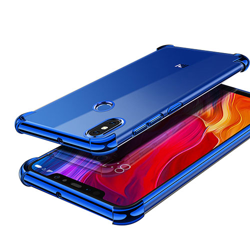 Ultra-thin Transparent TPU Soft Case H05 for Xiaomi Mi 8 Blue