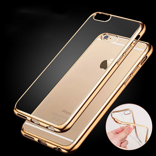 Ultra-thin Transparent TPU Soft Case H06 for Apple iPhone 6 Gold